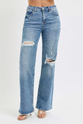 Hayden High Rise Wide Leg Ripped Jeans