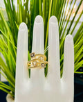 RG Stacked Crystal Ring