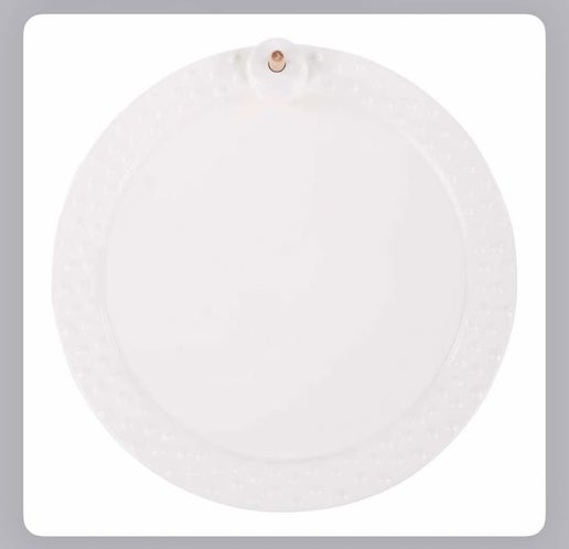 GH White Round Platter