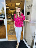Matilda Magenta Leopard Top