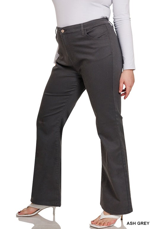 Curvy Lori Colored Bootcut Denim Pants