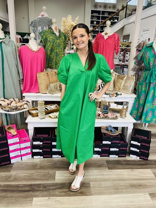 Classy Green Is In Dress