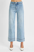 Hannah Risen High Rise Crop Wide Leg Jeans