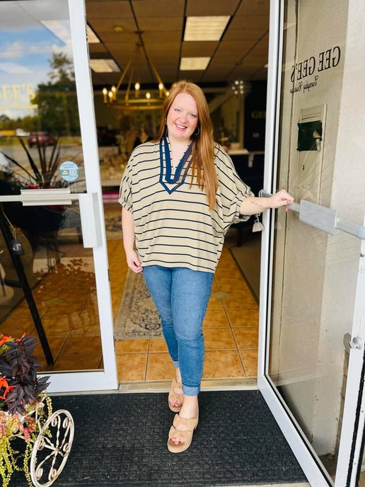 Curvy Tanner Taupe Top