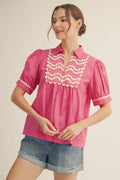 Rosetta Ric Rac Trim Top