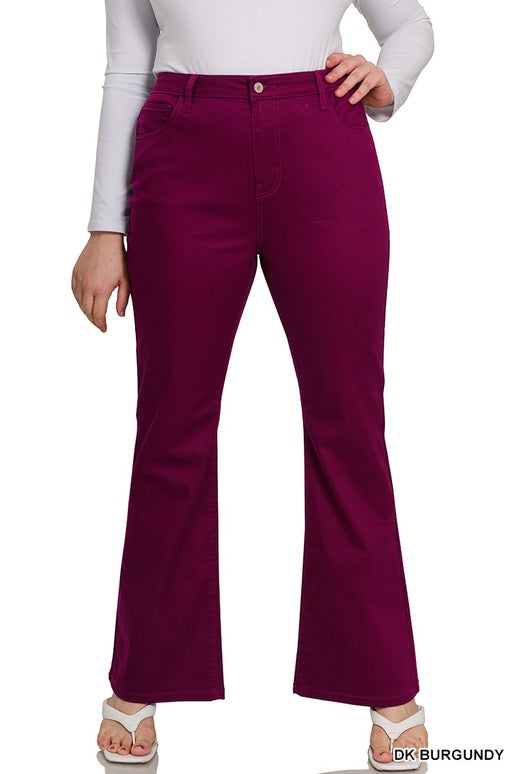 Curvy Lori Colored Bootcut Denim Pants