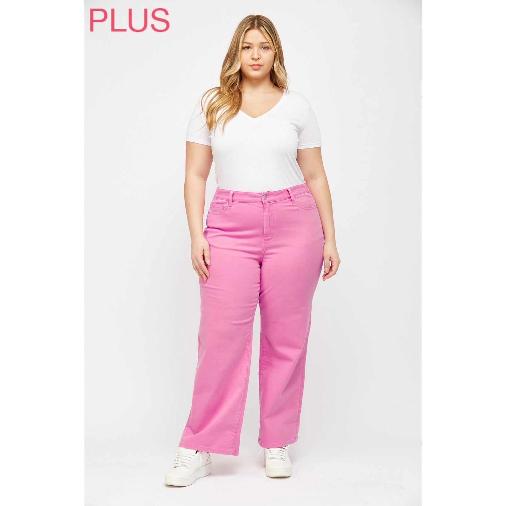 Rose Curvy Mica High Rise Wide-Leg Jeans