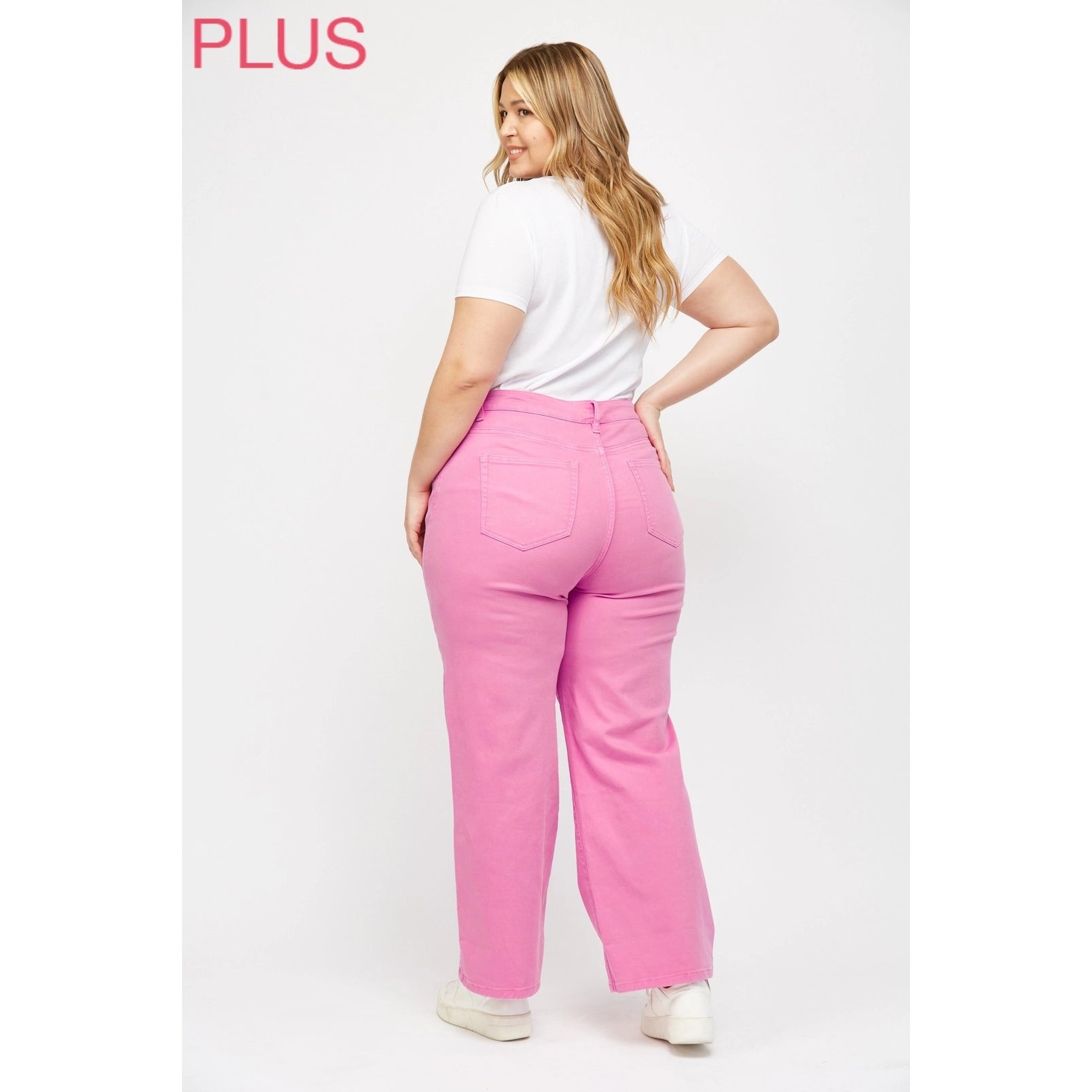 Rose Curvy Mica High Rise Wide-Leg Jeans