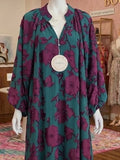 Curvy Delta Velvet Floral Textured Dress