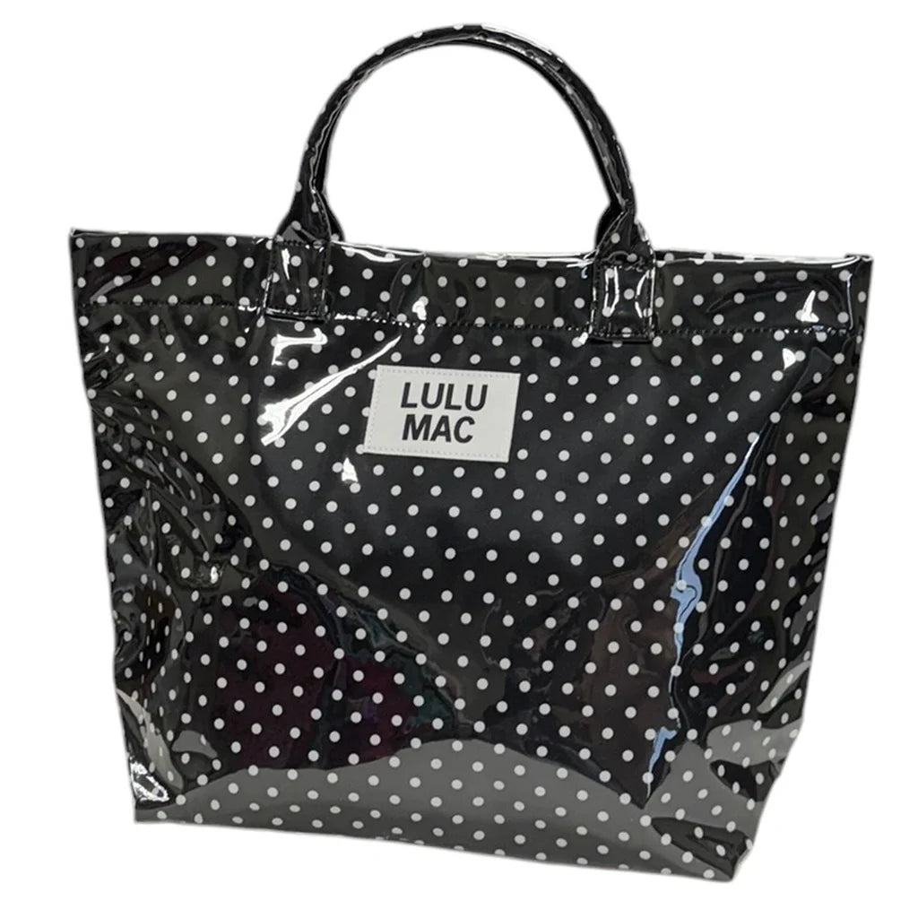 Lulu Mac Black Polka Dot Tote Bag