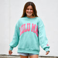 Lulu Mac Mint/Pink Combo Puff Sweatshirt